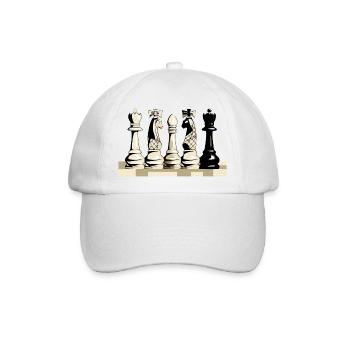 Schachfiguren - Baseballkappe - Weiß/Weiß - Vorne