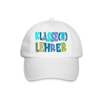 GESCHENKE FÜR KLASSENLEHRER - KLASSE LEHRER - Baseballkappe - Weiß/Weiß - Vorne
