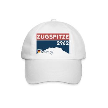 Zugspitze Höhe Berg Wandern Wanderung Bahn - Baseballkappe - Weiß/Weiß - Vorne