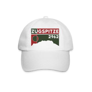Zugspitze 2962 Berg Höhe Wandern Wanderung Bahn - Baseballkappe - Weiß/Weiß - Vorne