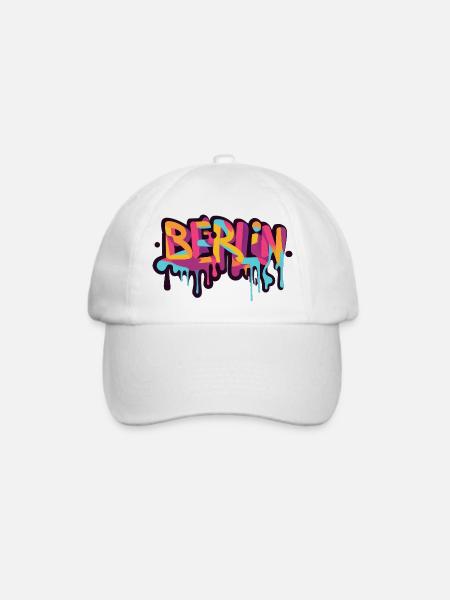 Berlin Graffiti - Baseballkappe - Weiß/Weiß