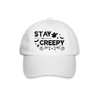 stay creepy - Baseballkappe - Weiß/Weiß - Vorne