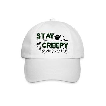 stay creepy - Baseballkappe - Weiß/Weiß - Vorne