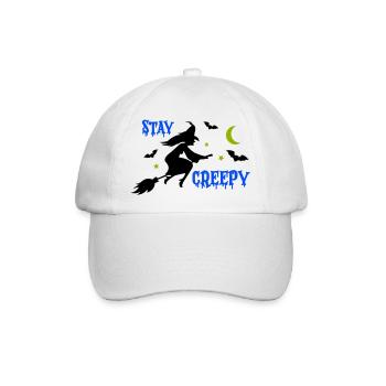 stay creepy hexe 1 - Baseballkappe - Weiß/Weiß - Vorne