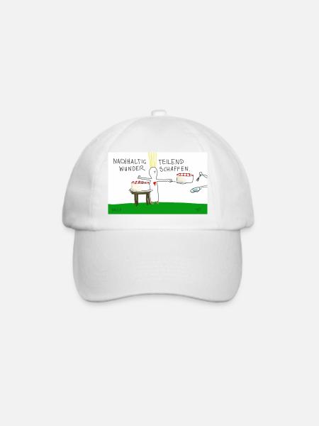 Nachhaltig teilend Wunder schaffen. - Baseballkappe - Weiß/Weiß