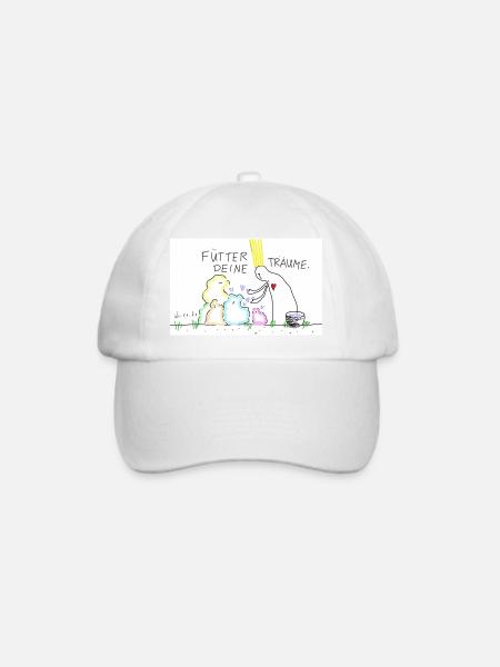 Fütter deine Träume - Baseballkappe - Weiß/Weiß