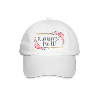 Schweiz Solothurn Mädchen Heimat Geschenk - Baseballkappe - Weiß/Weiß - Vorne