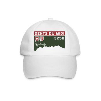 Dents du Midi Wanderung Trail Tour Überschreitung - Baseballkappe - Weiß/Weiß - Vorne