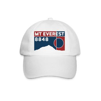 Mount Everest Base Camp Himalaya Trekking Souvenir - Baseballkappe - Weiß/Weiß - Vorne