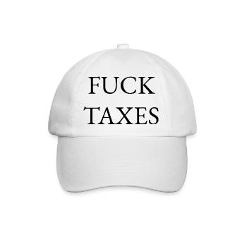FUCK TAXES - Baseballkappe - Weiß/Weiß - Vorne