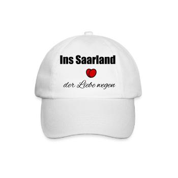 Ins Saarland der Liebe wegen - Baseballkappe - Weiß/Weiß - Vorne
