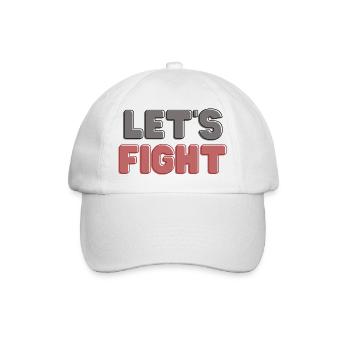 Let's fight - Baseballkappe - Weiß/Weiß - Vorne