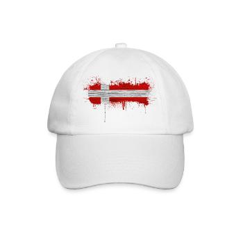 Dänemark Europa Dänische Flagge Nationalsymbole norden - Baseballkappe - Weiß/Weiß - Vorne