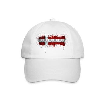 Dänemark Europa Dänische Flagge Nationalsymbole norden - Baseballkappe - Weiß/Weiß - Vorne