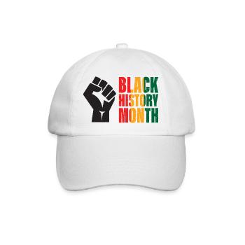 Black History Month - Baseballkappe - Weiß/Weiß - Vorne
