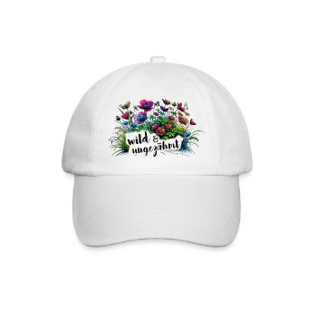 wild und ungezähmt wiesenblumen natur frühling - Baseballkappe - Weiß/Weiß - Vorne