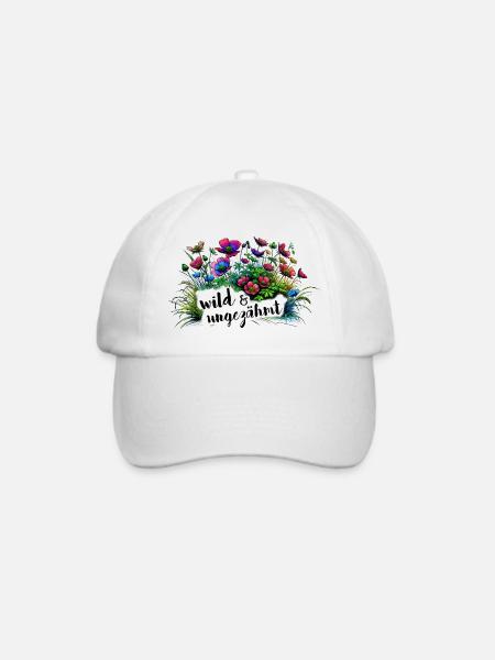 wild und ungezähmt wiesenblumen natur frühling - Baseballkappe - Weiß/Weiß