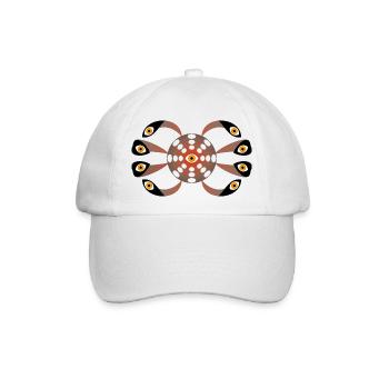 Augen - Baseballkappe - Weiß/Weiß - Vorne