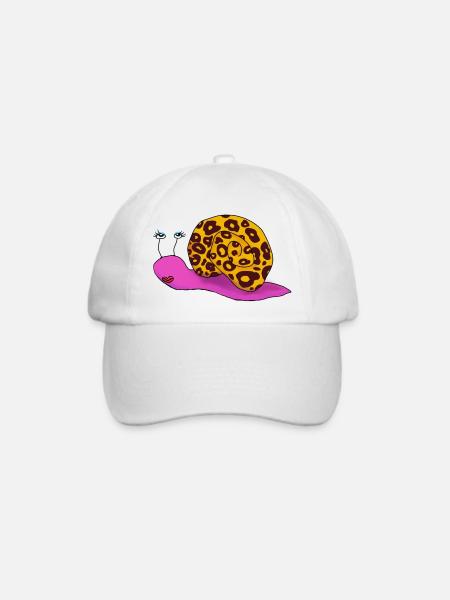 Fashion Schnecke - Baseballkappe - Weiß/Weiß