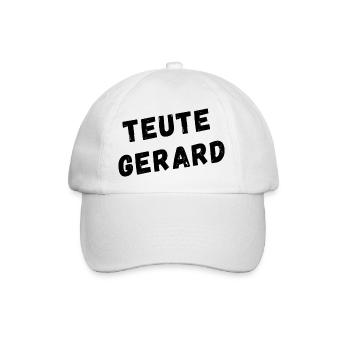 TEUTE GERARD. Antwerpener Dialekt-Hemden - Baseballkappe - Weiß/Weiß - Vorne