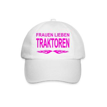 Traktor - Baseballkappe - Weiß/Weiß - Vorne