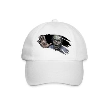 Zombie beobachtet dich! - Baseballkappe - Weiß/Weiß - Vorne