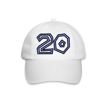 20. 20 JAHRE - Baseballkappe - Weiß/Weiß - Vorne
