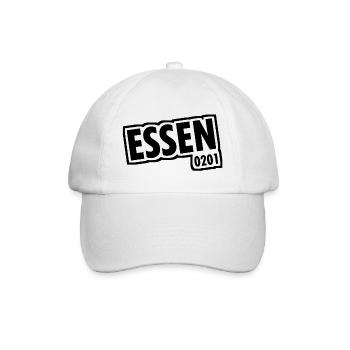 Essen - 0201 - Vorwahl - Slogan - Baseballkappe - Weiß/Weiß - Vorne