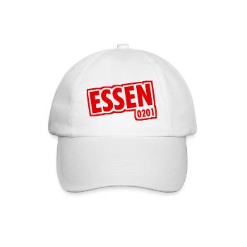 Essen - 0201 - Vorwahl - Slogan - Baseballkappe - Weiß/Weiß - Vorne