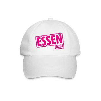 Essen - 0201 - Vorwahl - Slogan - Baseballkappe - Weiß/Weiß - Vorne