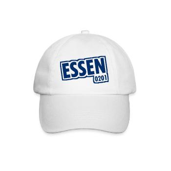 Essen - 0201 - Vorwahl - Slogan - Baseballkappe - Weiß/Weiß - Vorne