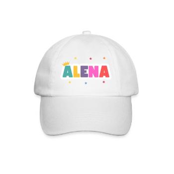 Alena! Personalisierbar - Baseballkappe - Weiß/Weiß - Vorne