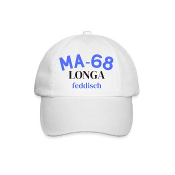 Mannheim 68 Longa feddisch - Baseballkappe - Weiß/Weiß - Vorne