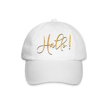 BEGRÜßUNG GRUß HALLO - Baseballkappe - Weiß/Weiß - Vorne