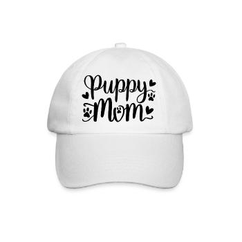 Welpe Hund - Baseballkappe - Weiß/Weiß - Vorne
