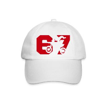 Moto 67 Biker - Baseballkappe - Weiß/Weiß - Vorne