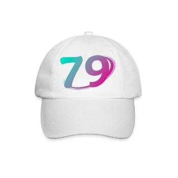 Nummer 79 mehrfarbig - Baseballkappe - Weiß/Weiß - Vorne