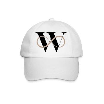 Unendlich w Buchstabe - Baseballkappe - Weiß/Weiß - Vorne