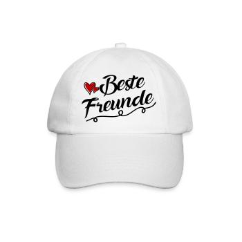 beste freunde - Baseballkappe - Weiß/Weiß - Vorne
