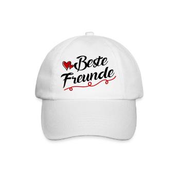 beste freunde - Baseballkappe - Weiß/Weiß - Vorne