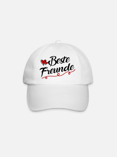 beste freunde - Baseballkappe - Weiß/Weiß