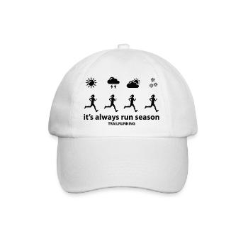 Trail Running Sport - Baseballkappe - Weiß/Weiß - Vorne
