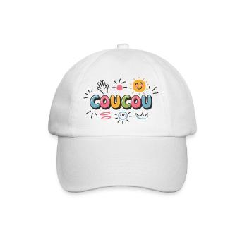 Fröhliches Design - Kuckuck - Baseballkappe - Weiß/Weiß - Vorne