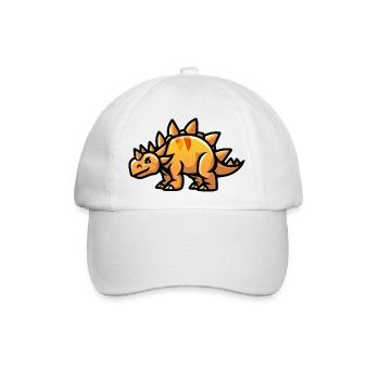 Dinosaurier stegosaurus Comic - Baseballkappe - Weiß/Weiß - Vorne