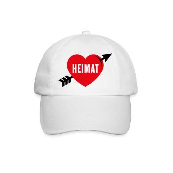 Heimatliebe (Heimat, Heimatland, Heimatstadt / 2C) - Baseballkappe - Weiß/Weiß - Vorne