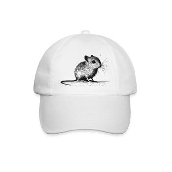 Maus - Baseballkappe - Weiß/Weiß - Vorne