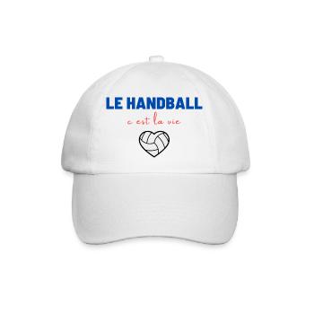 Handball ist Leben,Handball,Handballer,Sport - Baseballkappe - Weiß/Weiß - Vorne