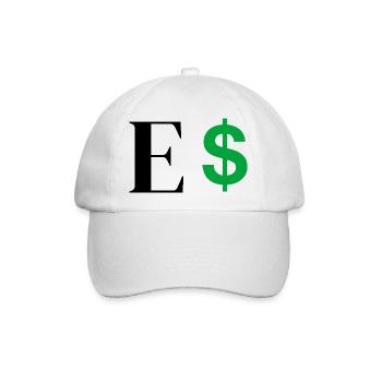 Buchstabe E Dollar - Baseballkappe - Weiß/Weiß - Vorne
