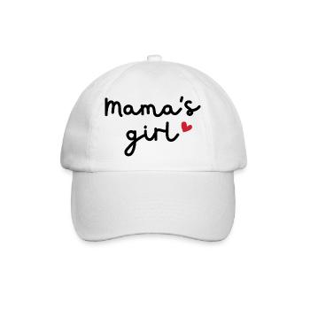 Mamas Mädchen - Baseballkappe - Weiß/Weiß - Vorne