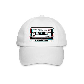 kassette glitch - Baseballkappe - Weiß/Weiß - Vorne
